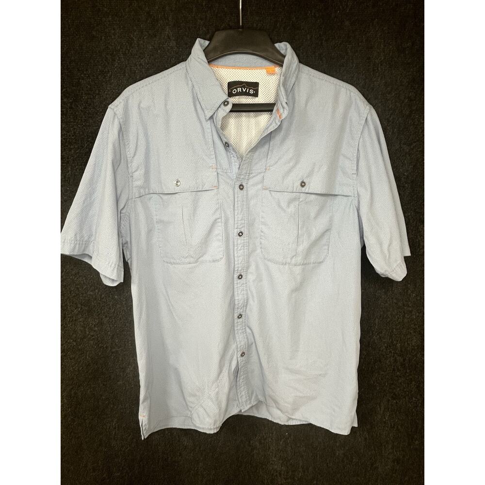 Orvis Shirt Mens Large Blue Fishing Outdoor Performance Camping Size Large
